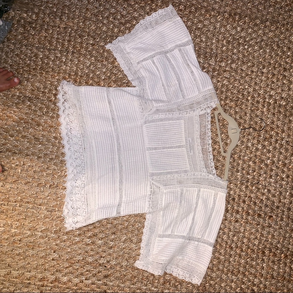 white lace zara top